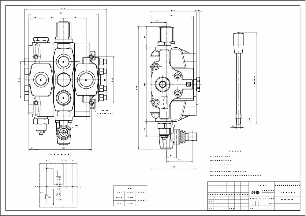 SD25 Manuale 1 Spool Valvola direzionale sezionale drawing image