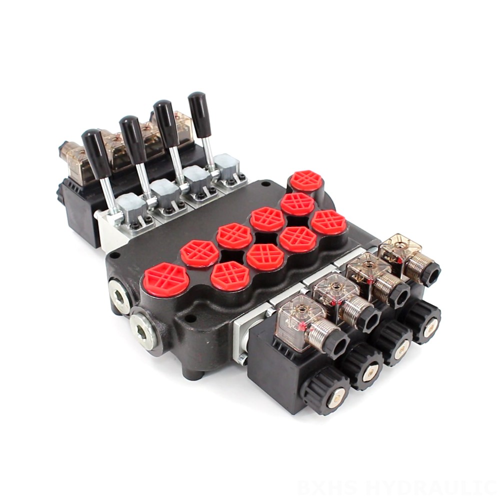 P40-S Solenoide 4 Spool Valvola direzionale monoblocco image