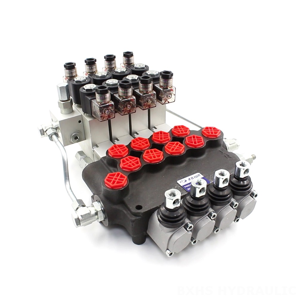 P80 Elettroidraulico 4 Spool Valvola direzionale monoblocco image
