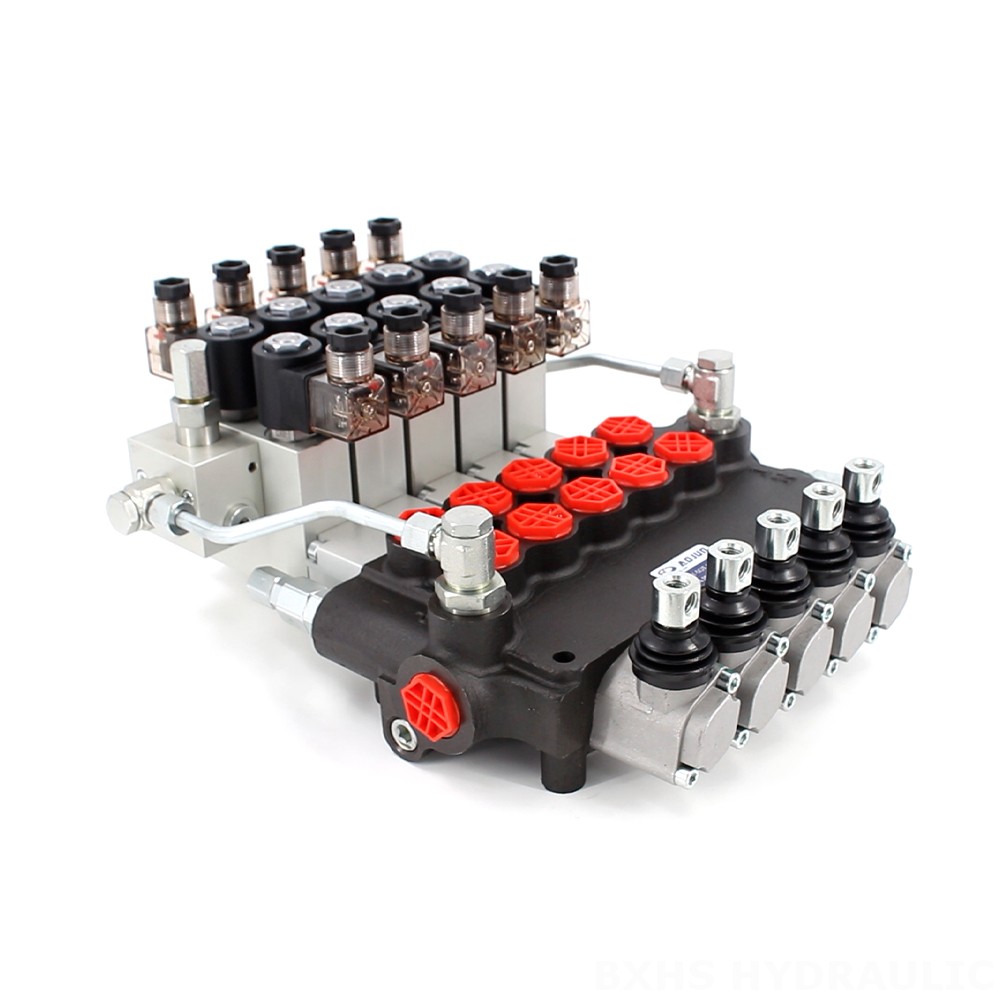 P80 Elettroidraulico 5 Spool Valvola direzionale monoblocco image