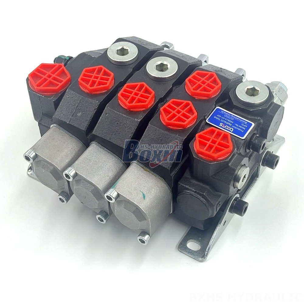 Hydraulic Valve Solutions: Manual 3 Spool Monoblock Directional Valves detail image