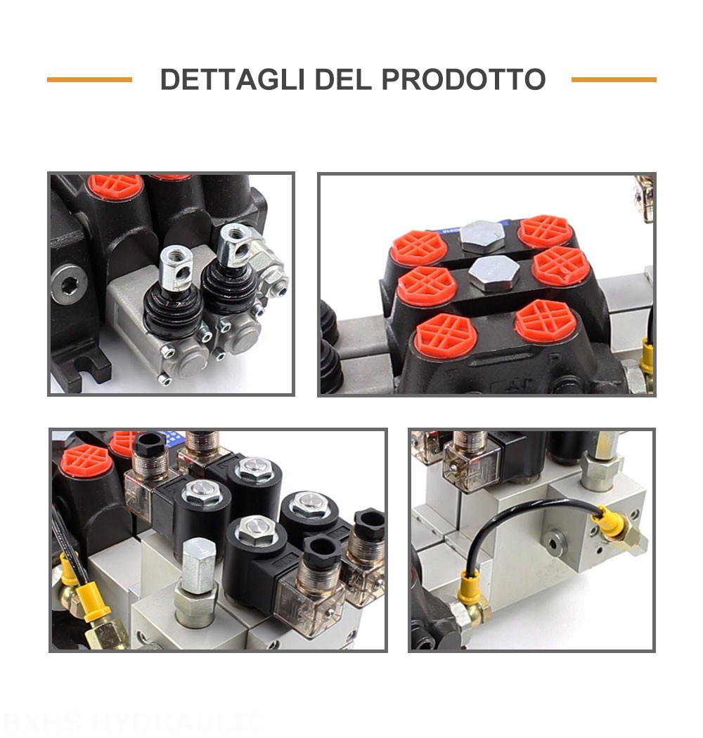 DCV100 Elettroidraulico 2 Spool Valvola direzionale sezionale