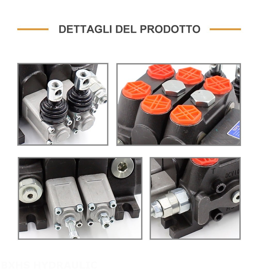 DCV100 Manuale 2 Spool Valvola direzionale sezionale