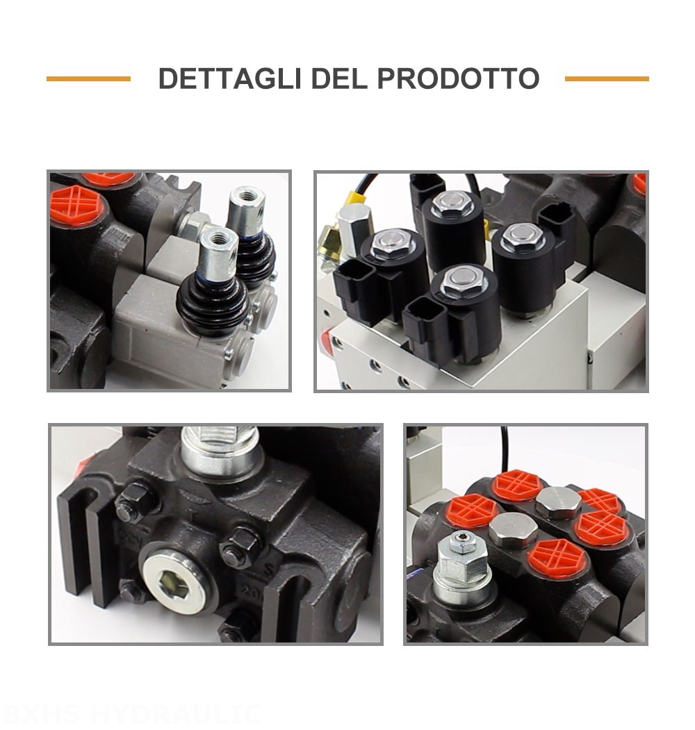 DCV200 Elettroidraulico 2 Spool Valvola direzionale sezionale