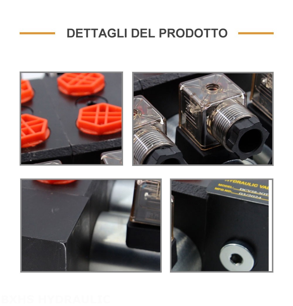 DCV58 Solenoide 3 Spool Valvola direzionale sezionale