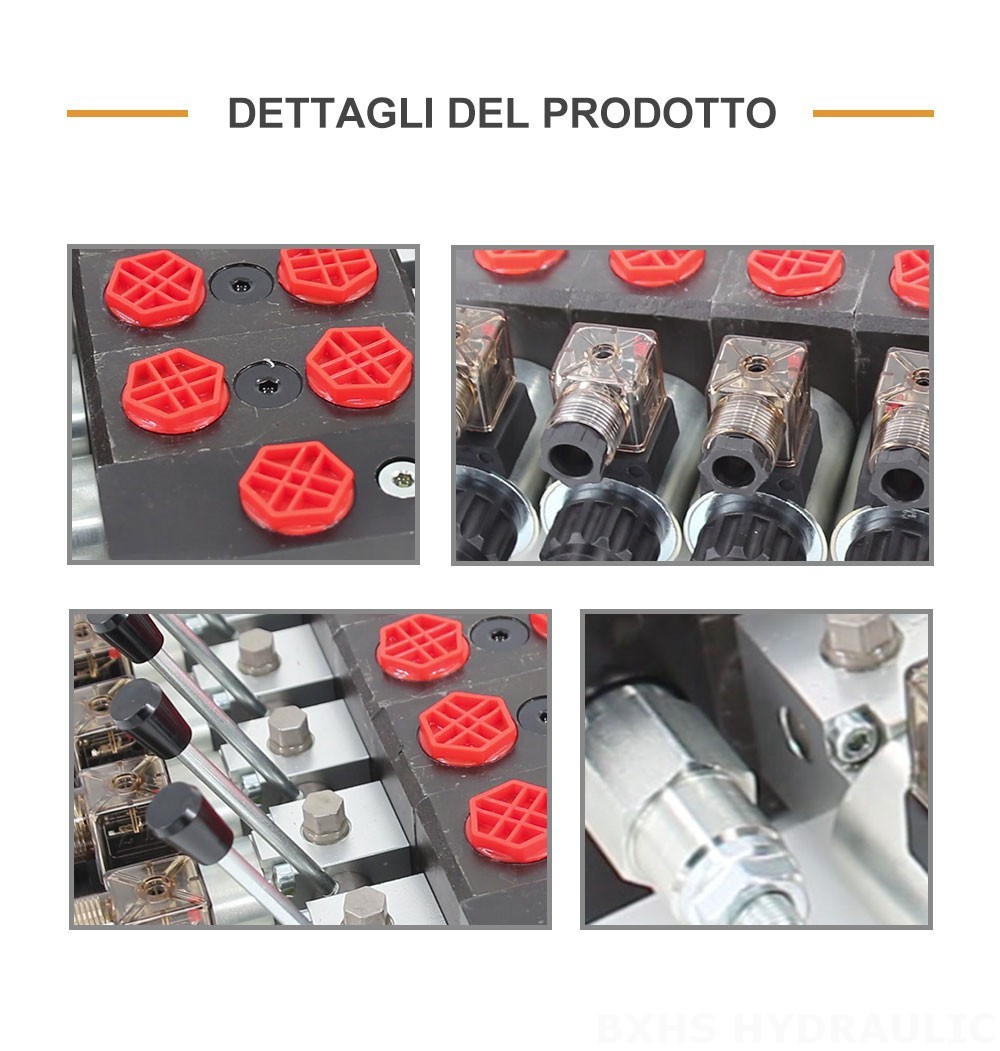 DCV58 Solenoide 6 Spool Valvola direzionale sezionale
