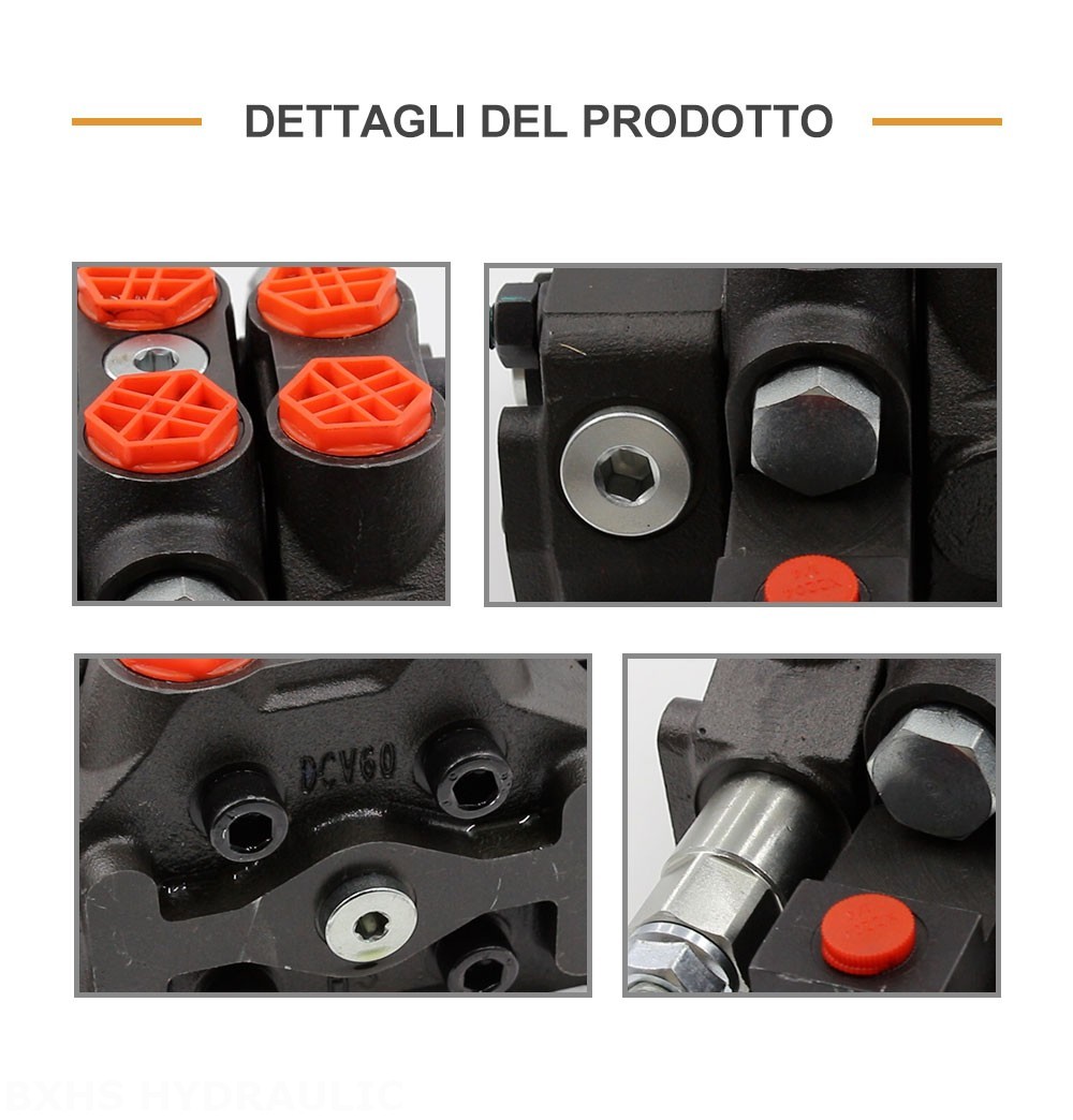 DCV60-G34 Idraulico 1 Spool Valvola direzionale sezionale