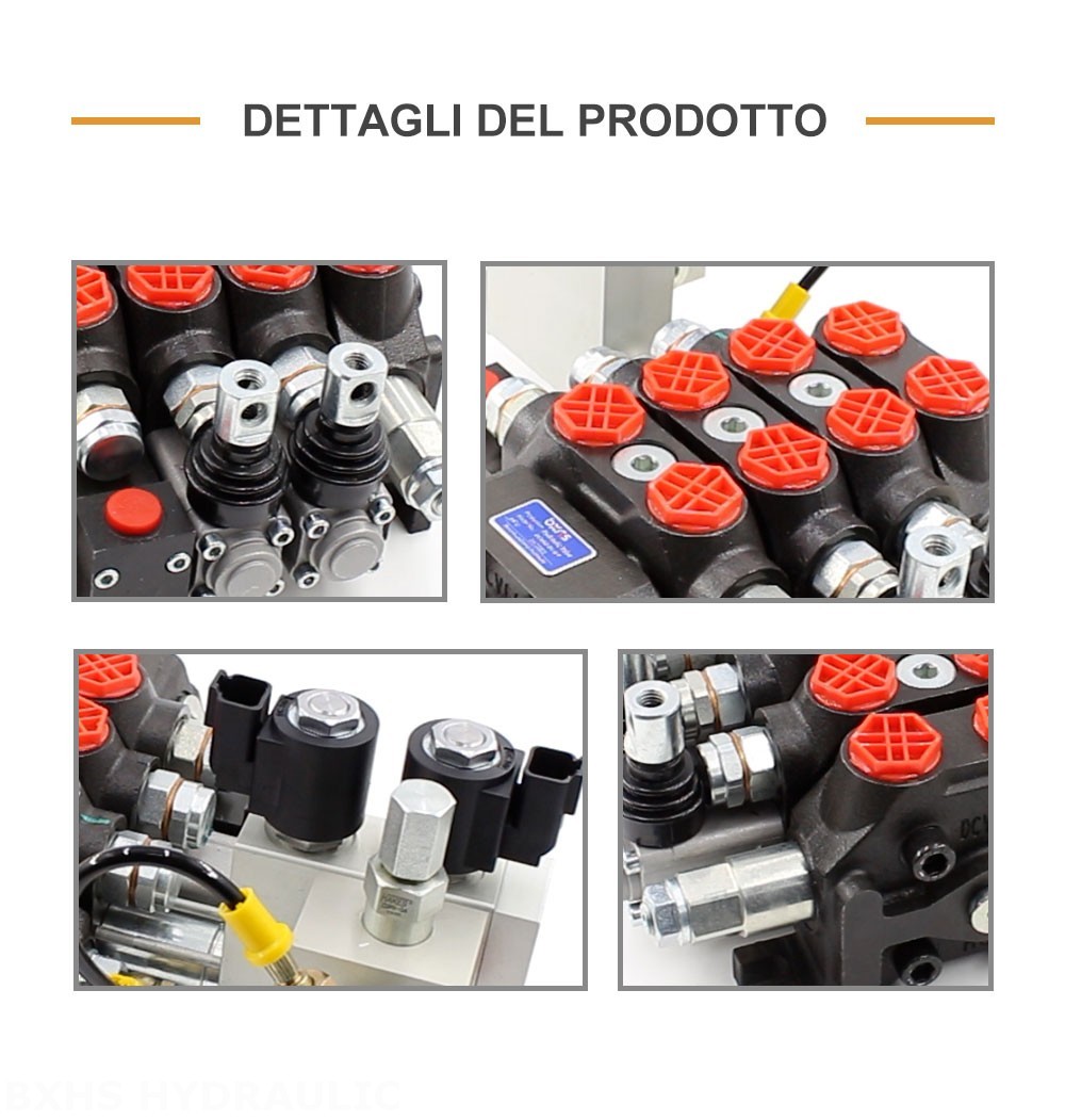 DCV60 Elettroidraulico 2 Spool Valvola direzionale sezionale