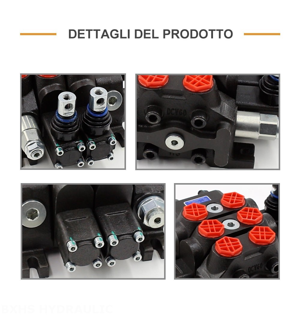 DCV60 Manuale 2 Spool Valvola direzionale sezionale