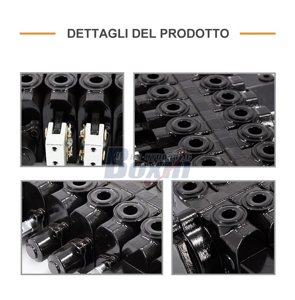HSW50 Series 8 Spool Monoblock Control Valve for Hydraulic Systems