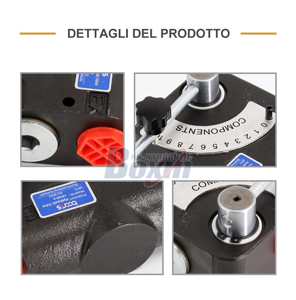 LKF60-WAQF Series Hydraulic Control Valve Single Spool Adjustable Flow