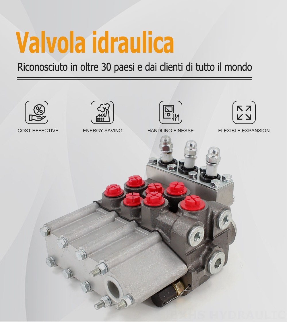 MP80 Manuale 3 Spool Distributore idraulico