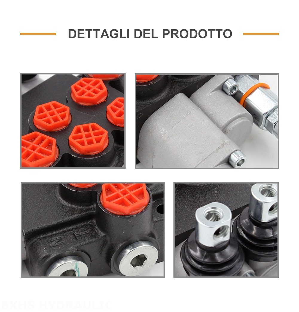 P40-AQF-G38-G12 Manuale 2 Spool Valvola direzionale monoblocco