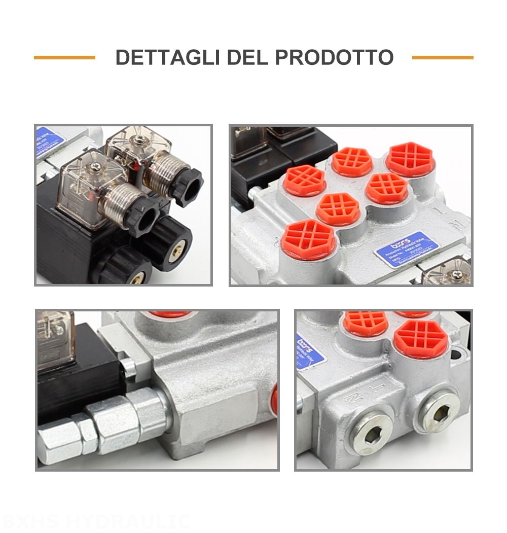 P40-DKL Solenoide 2 Spool Valvola direzionale monoblocco