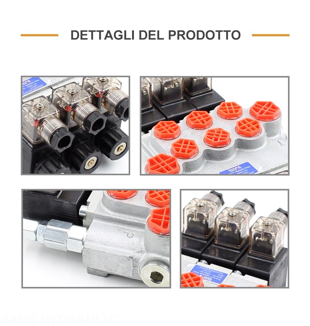 P40-DKL Solenoide 3 Spool Valvola direzionale monoblocco