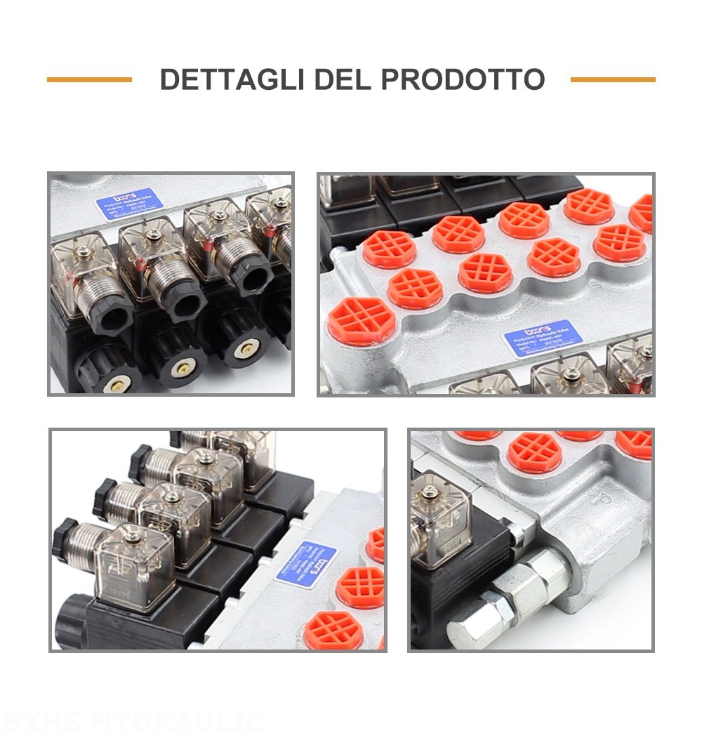 P40-DKL Solenoide 4 Spool Valvola direzionale monoblocco