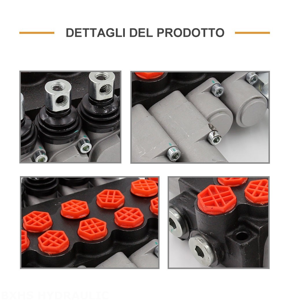 P40-G12-G38-2OT-2QTW Manuale 4 Spool Valvola direzionale monoblocco