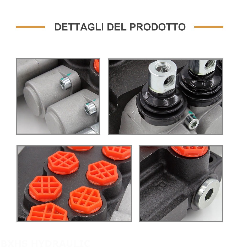 P40-G12-G38-2OT-QTW Manuale 3 Spool Valvola direzionale monoblocco