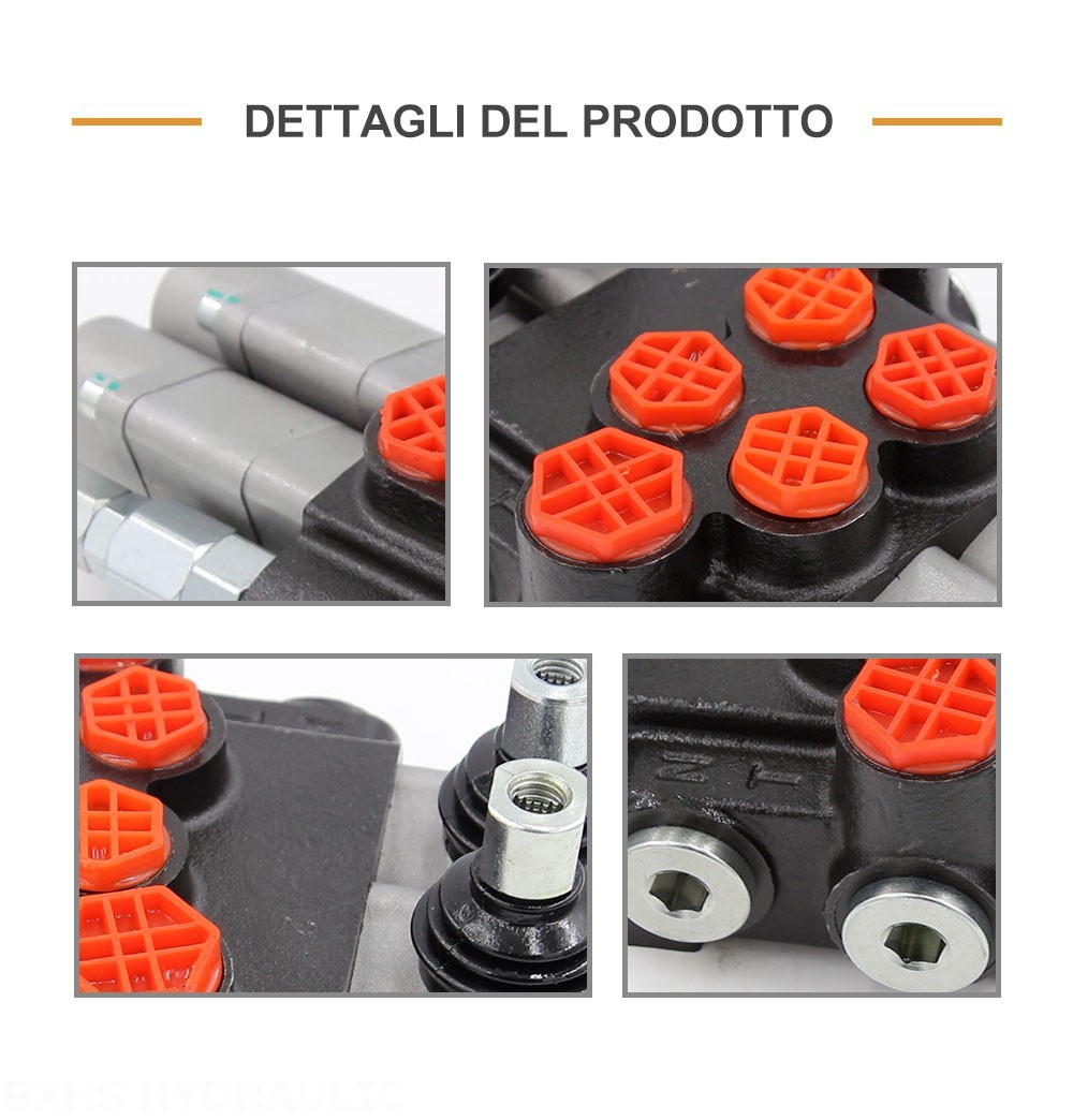 P40-G12-G38-2QTW Manuale 2 Spool Valvola direzionale monoblocco