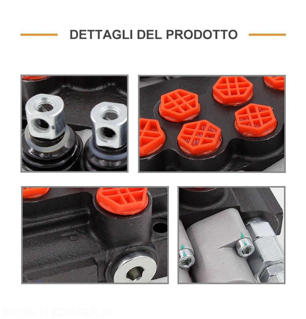 P40-G12-G38-3OT Manuale 3 Spool Valvola direzionale monoblocco