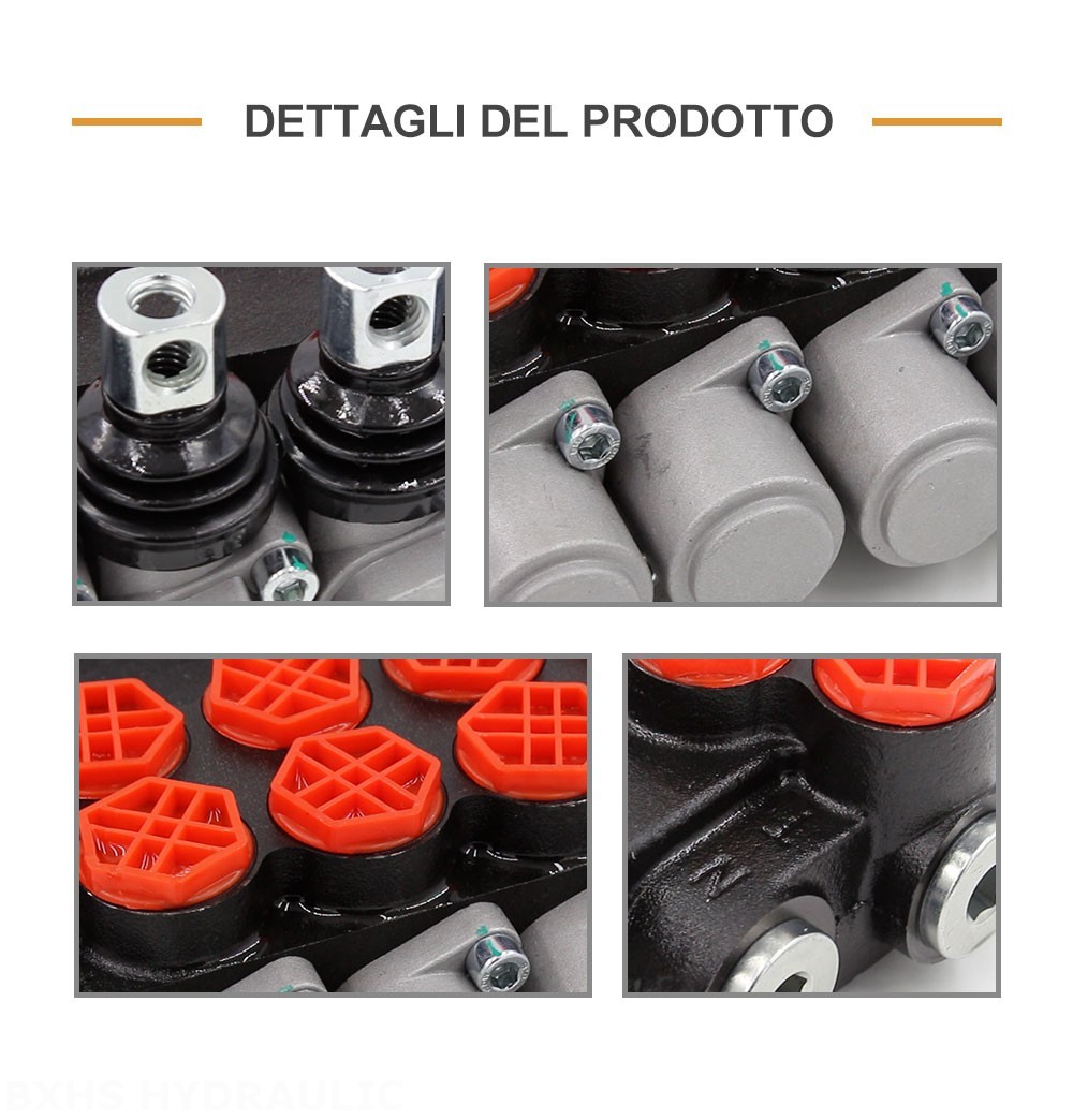 P40-G12-G38-4OT Manuale 4 Spool Valvola direzionale monoblocco