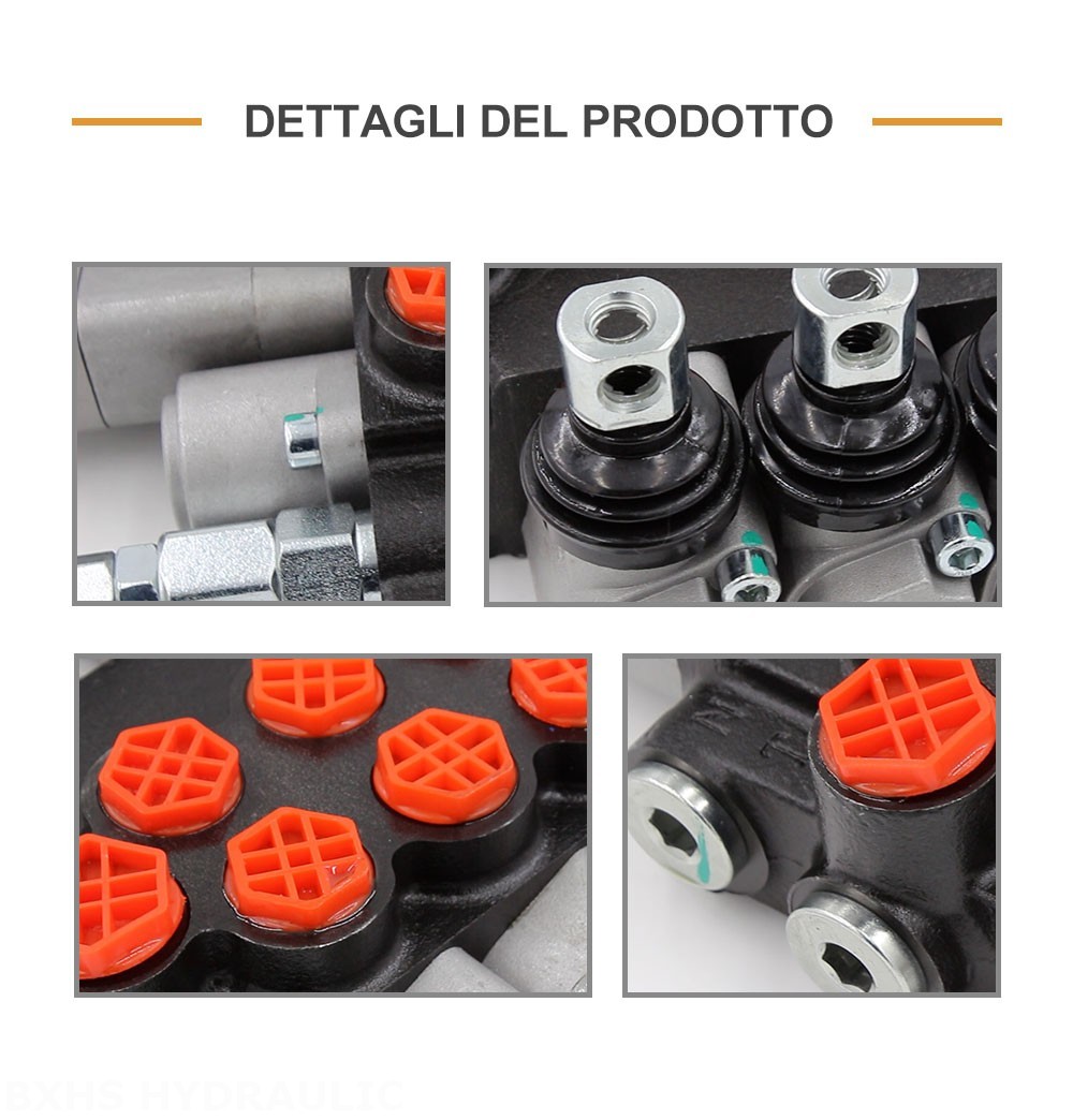 P40-G12-G38-OT-OT-OT Manuale 3 Spool Valvola direzionale monoblocco