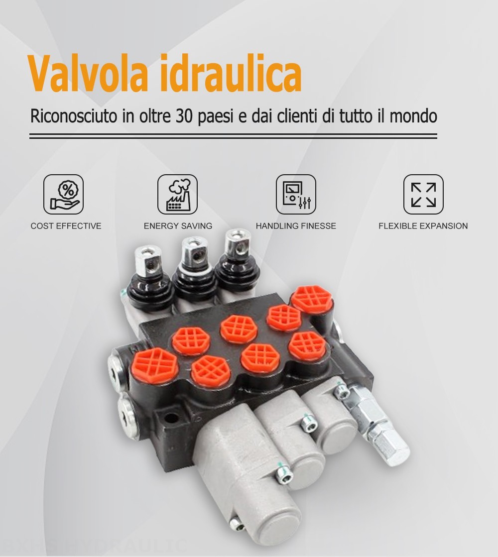 P40-G12-G38-OT-QTW-QTW1 Manuale 3 Spool Valvola direzionale monoblocco