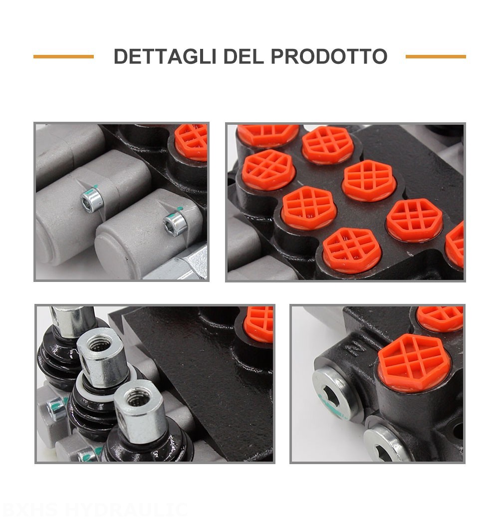 P40-G12-G38-OT-QTW-QTW1 Manuale 3 Spool Valvola direzionale monoblocco