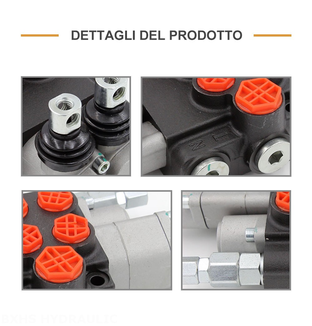 P40-G12-G38-OT-QTW1 Manuale 2 Spool Valvola direzionale monoblocco