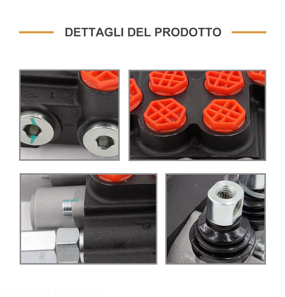 P40-G12-G38-OT-QTW Manuale 2 Spool Valvola direzionale monoblocco