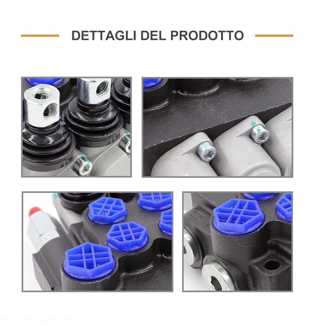 P40-G12-G38-OT Manuale 3 Spool Valvola direzionale monoblocco