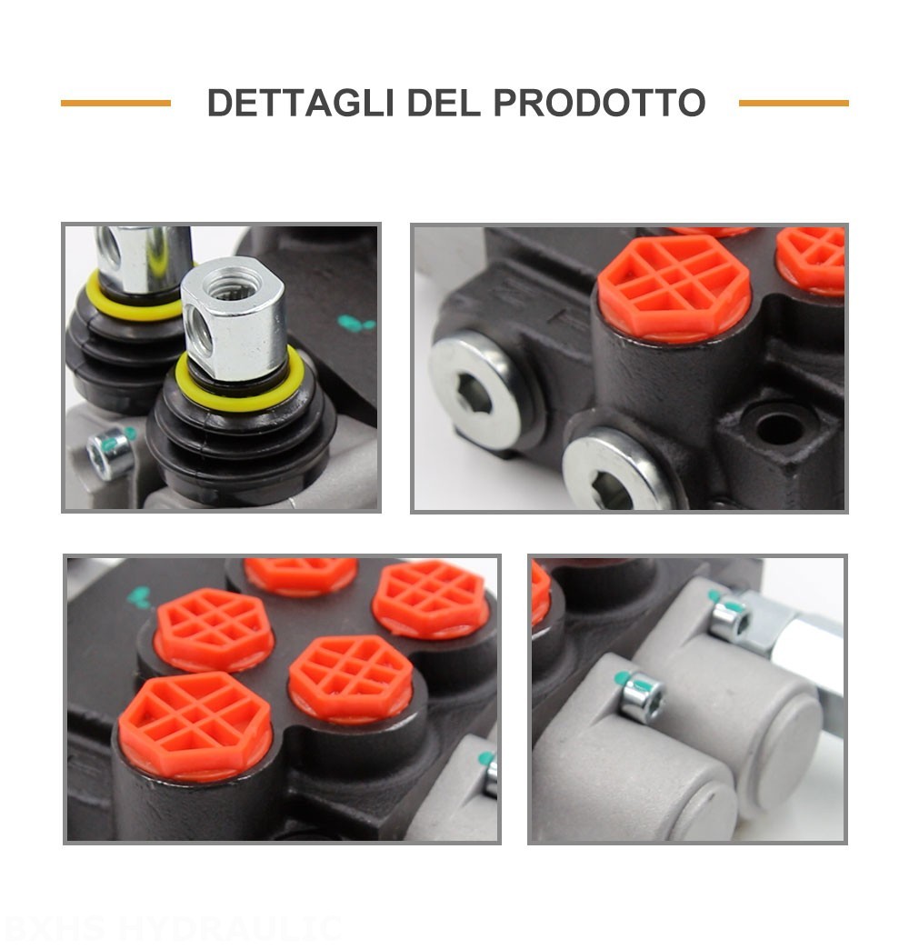 P40-G12-G38-OW Manuale 2 Spool Valvola direzionale monoblocco