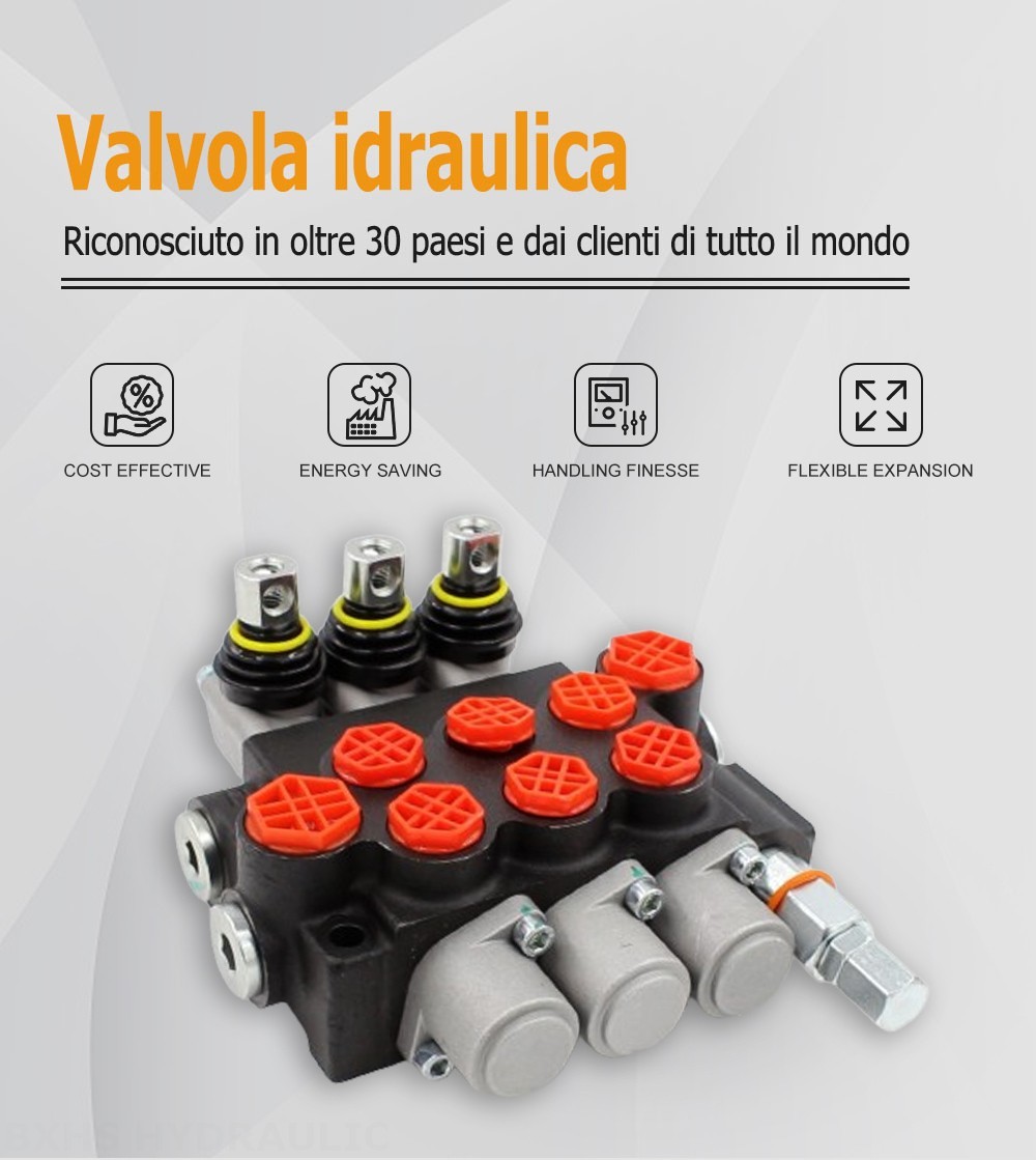 P40-G12-G38-OW Manuale 3 Spool Valvola direzionale monoblocco