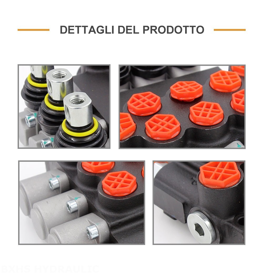 P40-G12-G38-OW Manuale 3 Spool Valvola direzionale monoblocco