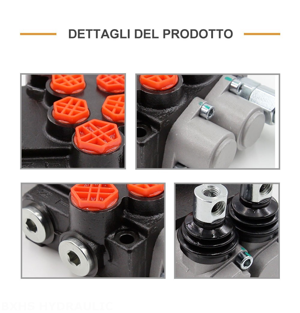 P40-G12-G38 Manuale 2 Spool Valvola direzionale monoblocco