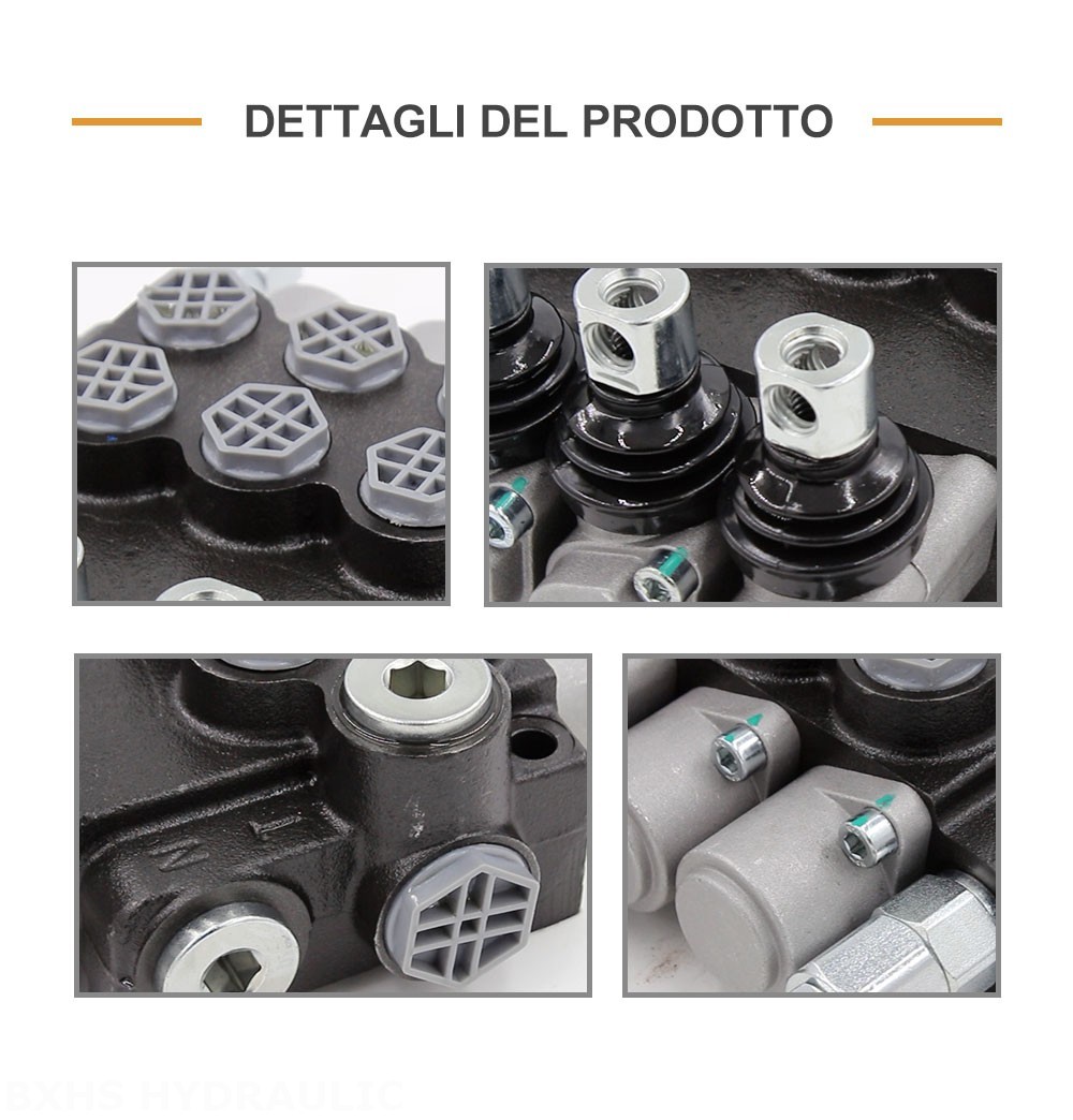 P40-G12-G38 Manuale 3 Spool Valvola direzionale monoblocco