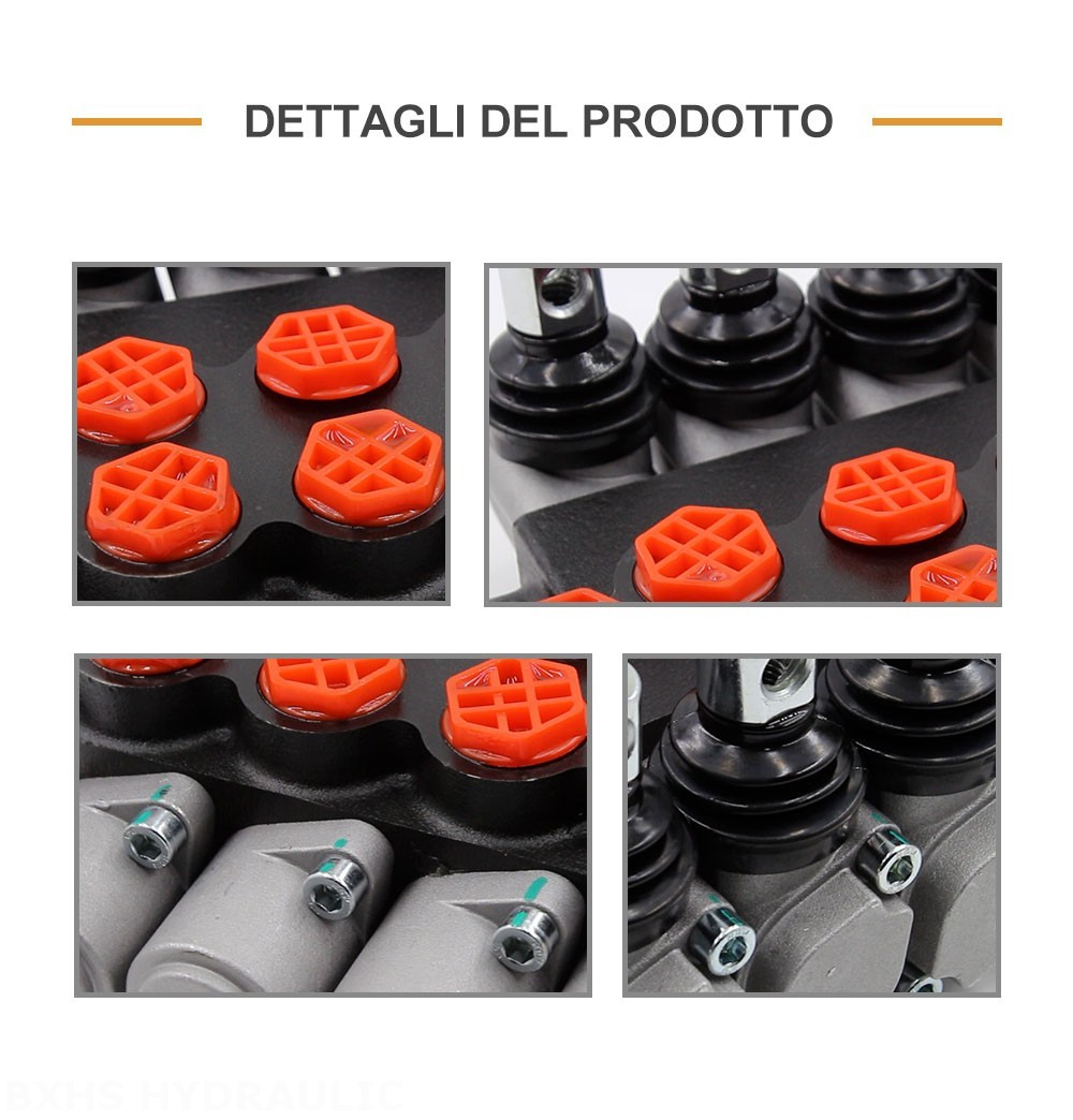 P40-G12-G38 Manuale 5 Spool Valvola direzionale monoblocco