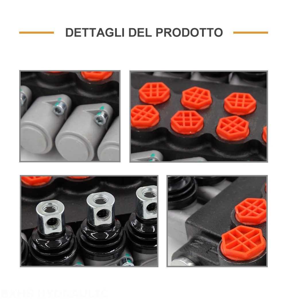 P40-G12-G38 Manuale 6 Spool Valvola direzionale monoblocco