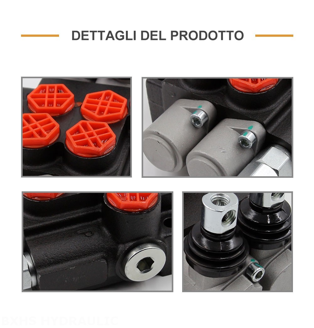 P40-G12 Manuale 2 Spool Valvola direzionale monoblocco