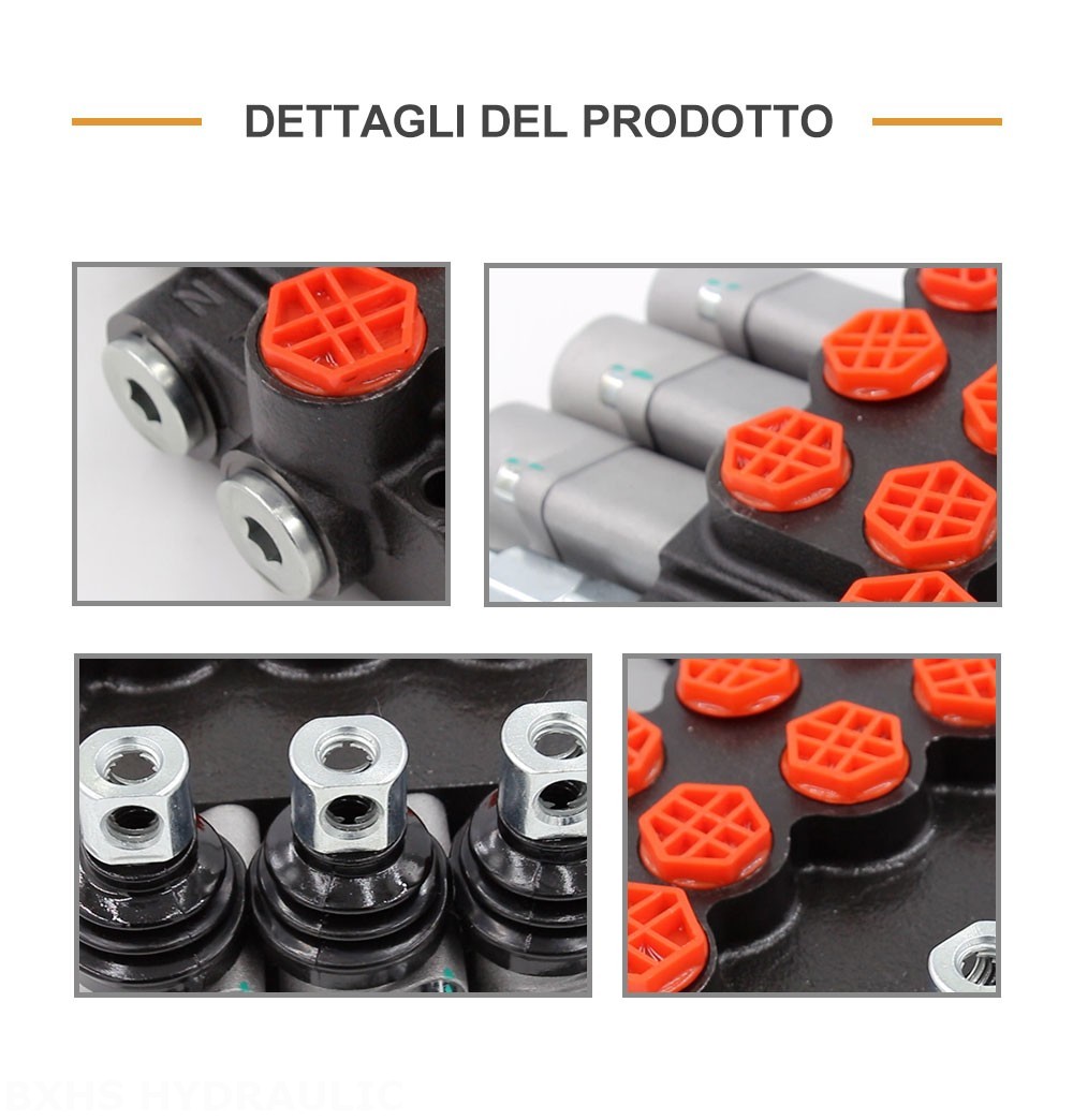 P40-G38-G12-OT Manuale 3 Spool Valvola direzionale monoblocco