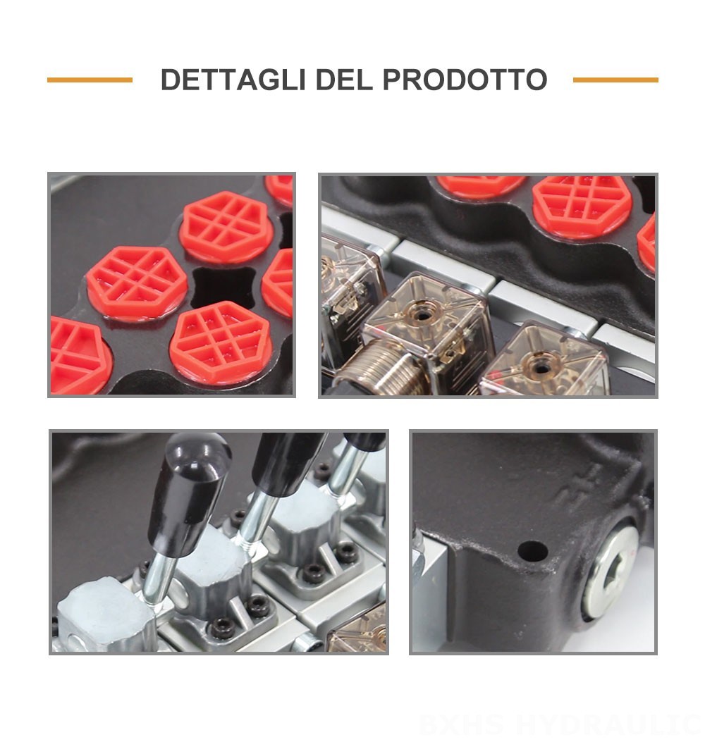 P40-S Solenoide 4 Spool Valvola direzionale monoblocco