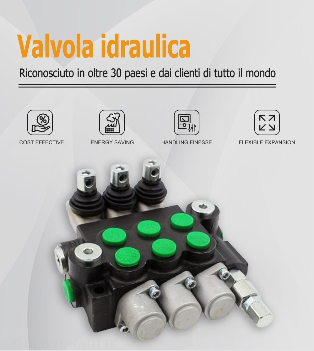 P40-U34-OT Manuale 3 Spool Valvola direzionale monoblocco