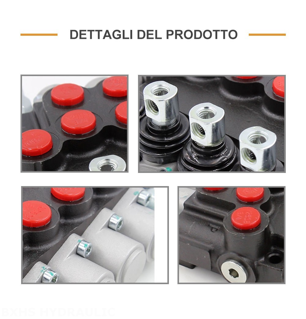 P40-U34-U78 Manuale 5 Spool Valvola direzionale monoblocco