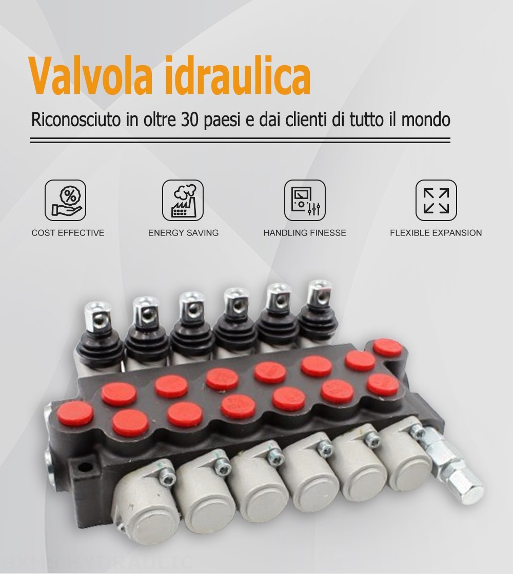 P40-U34 Manuale 6 Spool Valvola direzionale monoblocco