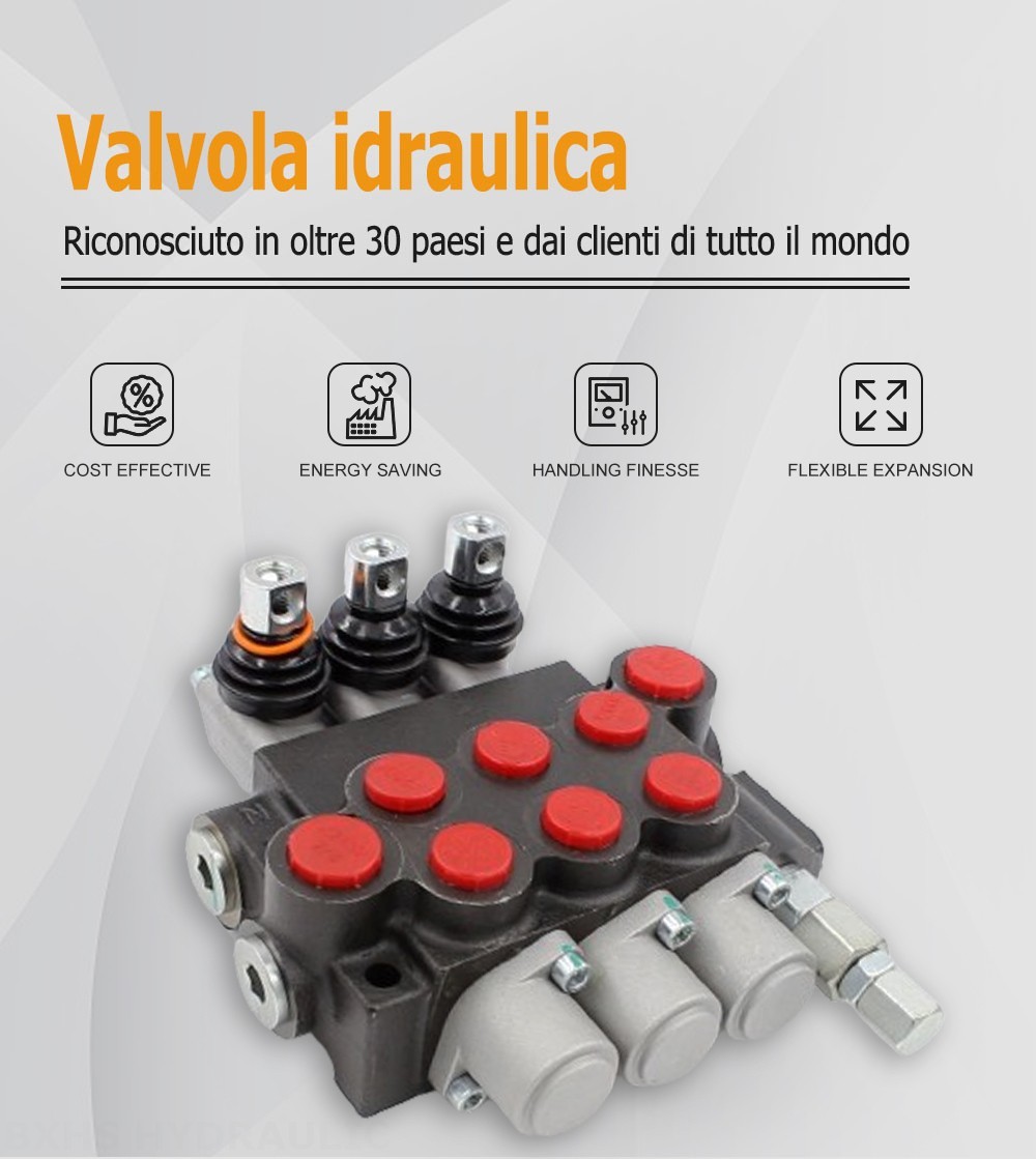 P40-U78-U34-2OT-YW Manuale 3 Spool Valvola direzionale monoblocco