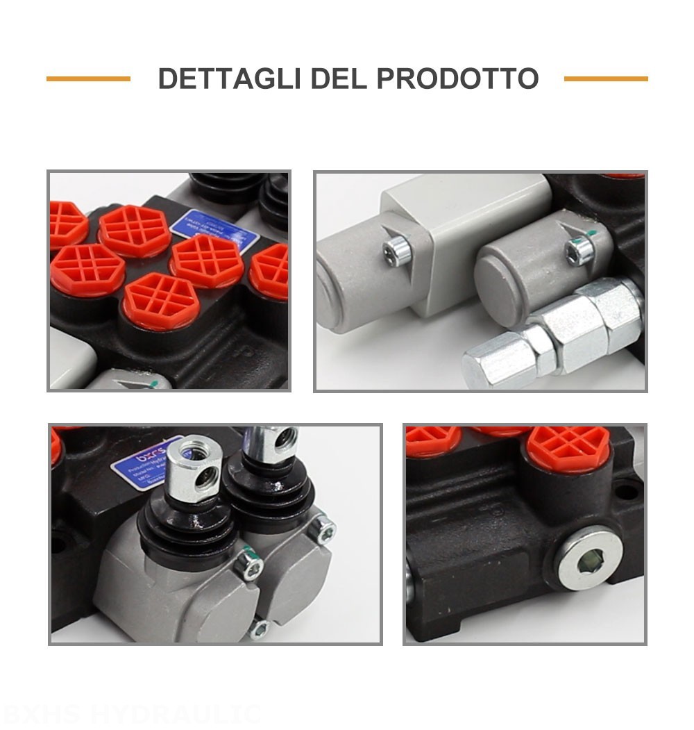 P40A Manuale 2 Spool Valvola direzionale monoblocco