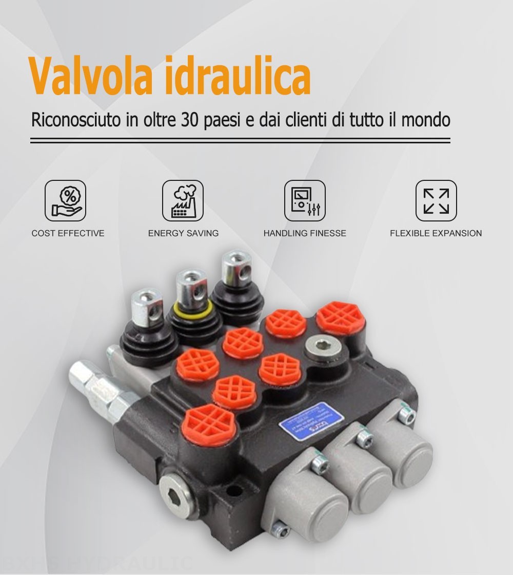 P40 Manuale 3 Spool Valvola direzionale monoblocco