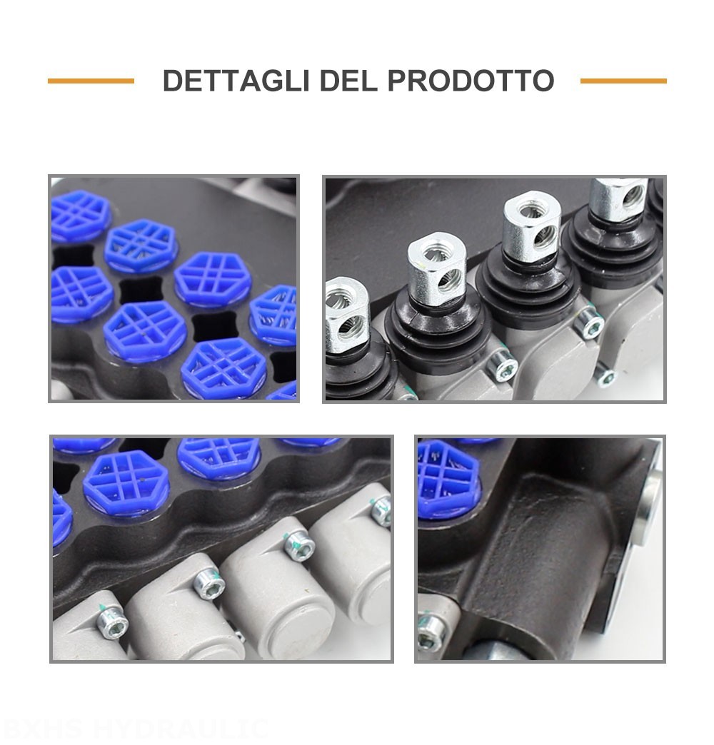 P80-AQF-G12-G34-OT Manuale 6 Spool Valvola direzionale monoblocco