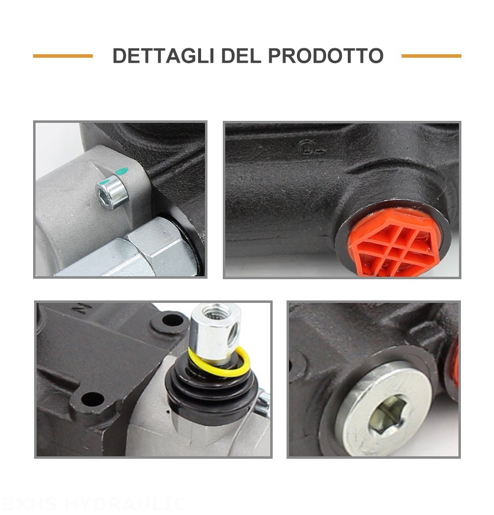 P80-G12-1OW Manuale 1 Spool Valvola direzionale monoblocco