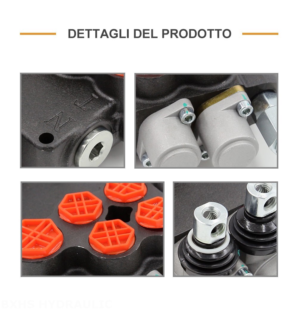 P80-G12-G34-2OT Manuale 2 Spool Valvola direzionale monoblocco